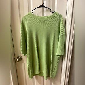 men’s pastel green knit tee shirt